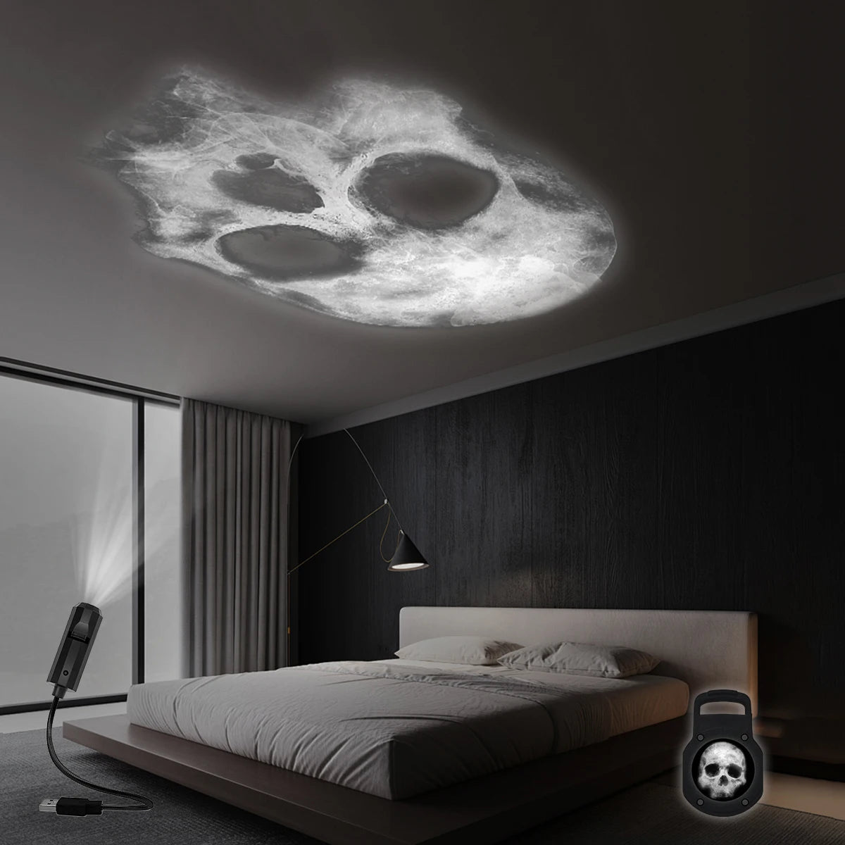 USB Skull Projection Lamp