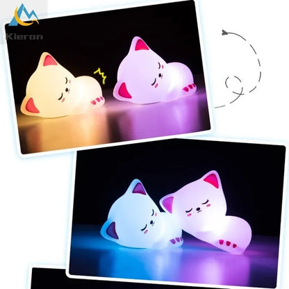 Soft Silicone Cat LED Night Lights