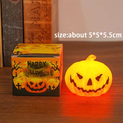 Halloween Pumpkin Lantern Candle Light