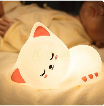 Soft Silicone Cat LED Night Lights