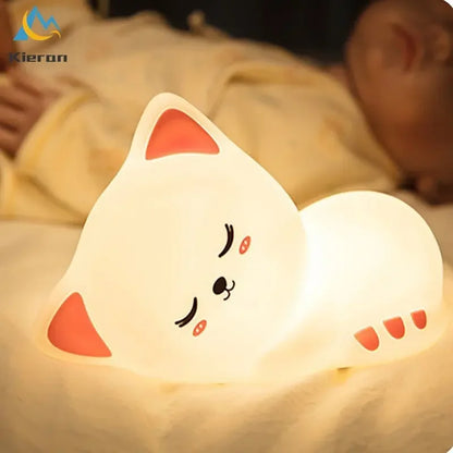 Soft Silicone Cat LED Night Lights
