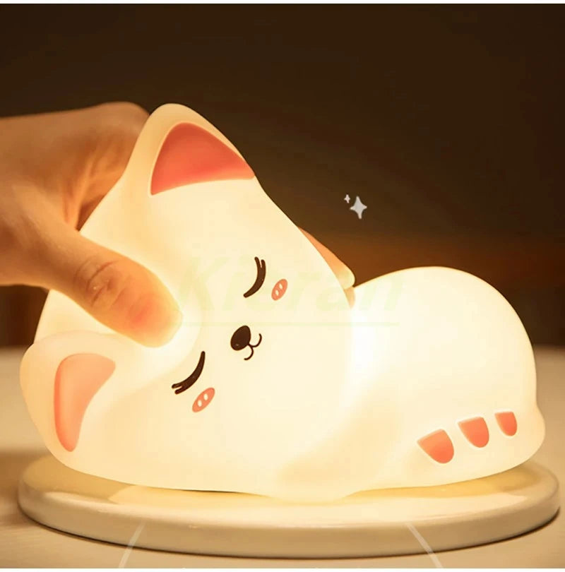 Soft Silicone Cat LED Night Lights