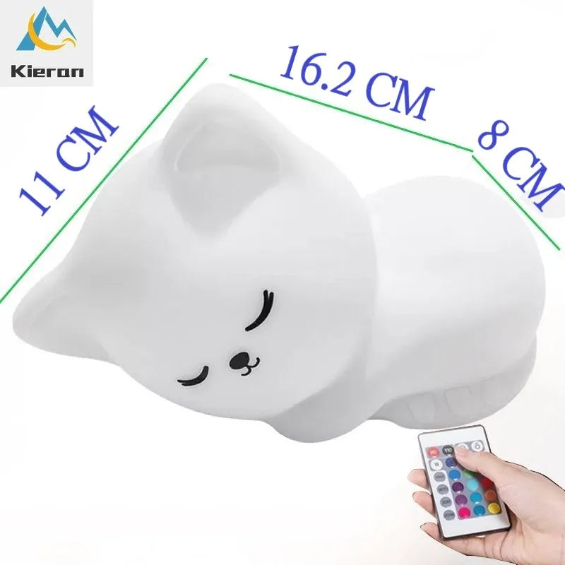 Soft Silicone Cat LED Night Lights
