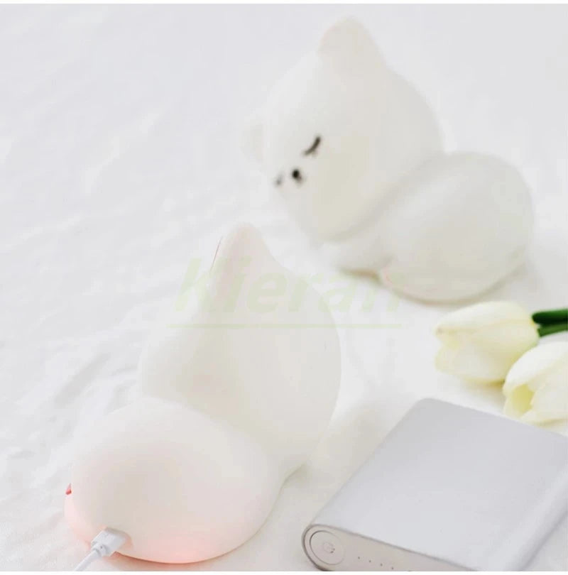 Soft Silicone Cat LED Night Lights