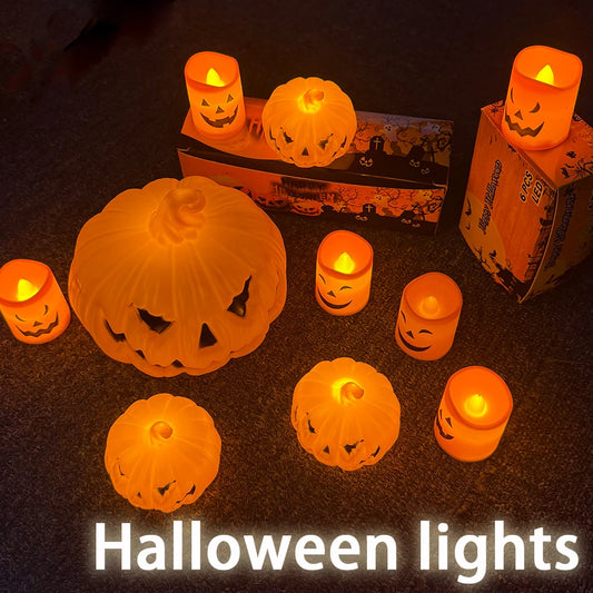 Halloween Pumpkin Lantern Candle Light