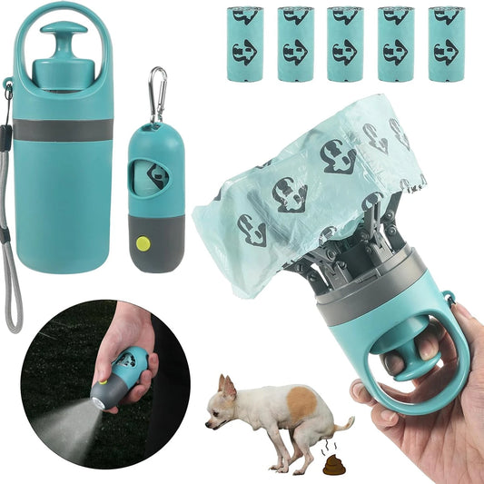 Dog Poop Scooper Set and waste bag dispenser.