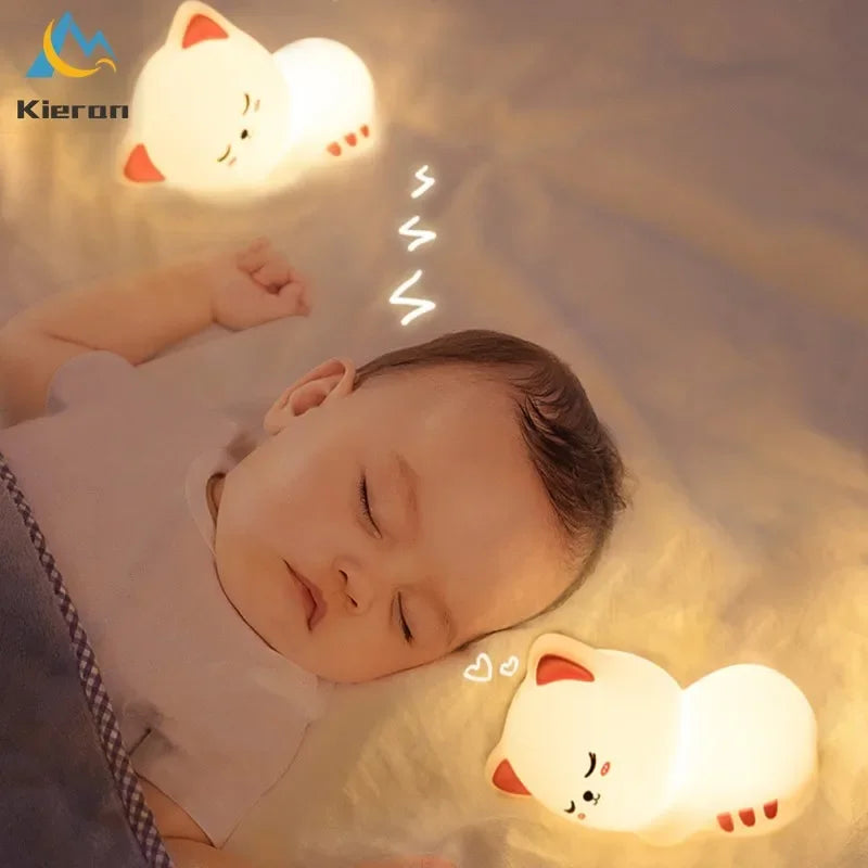 Soft Silicone Cat LED Night Lights