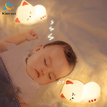 Soft Silicone Cat LED Night Lights