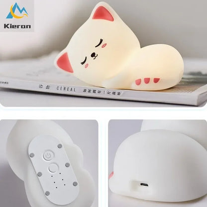 Soft Silicone Cat LED Night Lights