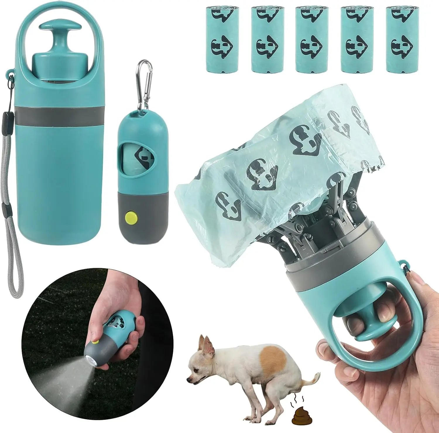 Dog Poop Scooper Set on a white background.